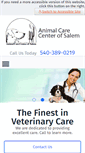 Mobile Screenshot of animalcareofsalem.com